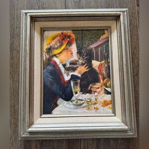 Les Editions Braun Paris Renoir Elegant Framed Girl with a dog